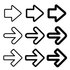 Poster - black arrow silhouettes