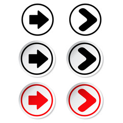 Poster - black and red arrow stickers
