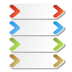 Poster - vector navigation buttons with arrows for webpage