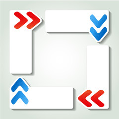 Poster - vector navigation banners with arrows, web template
