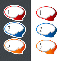 Poster - vector web navigation - offer template for 3 menu items