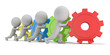 © Anatoly Maslennikov - 3d small people - team with gears