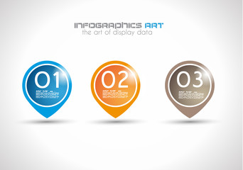 Fototapete - Infographic design template with paper tags