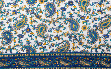 Seamless background with beautiful batik flowers fabric patterns