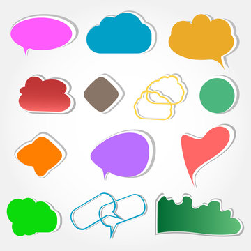 set of cloud icon computing concept design