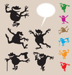Frog Dancing Silhouettes 2