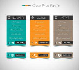Aufkleber - Web price shop panel with space for text and buy now button.