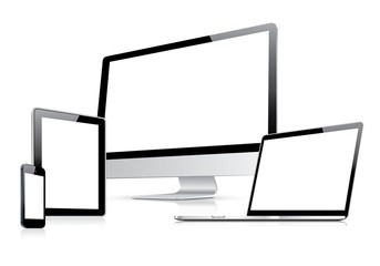 Aufkleber - Web design in electronic devices vector eps10