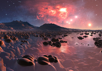 Wall Mural - alien planet - computer artwork