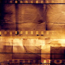 Brown Grunge Film Strips Background