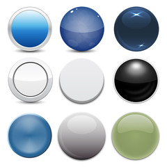 Wall Mural - Set of 9 Button Styles