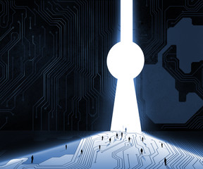 Poster - Illustration of keyhole door