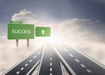 Poster - Signposts showing the road to success