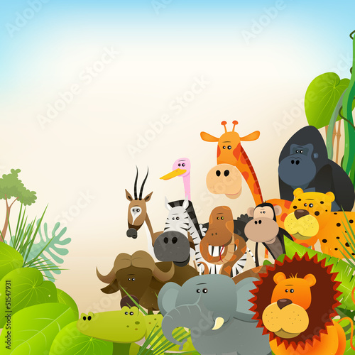 Naklejka na meble Wildlife Animals Background