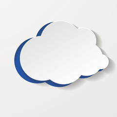 Canvas Print - Paper Cloud Hole Label