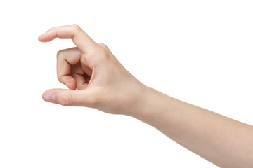 Wall Mural - female teen hand to hold paper card