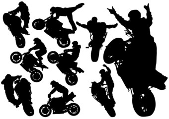 Fototapete - Extreme man moto