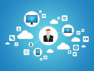 Aufkleber - Business networking concept