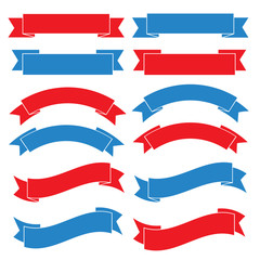 Wall Mural - set of old ribbon banner,illustration