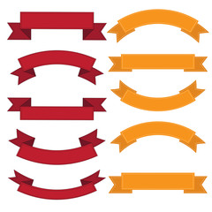 Wall Mural - set of old ribbon banner,illustration
