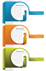 Fototapete - Three abstract vector tabs background