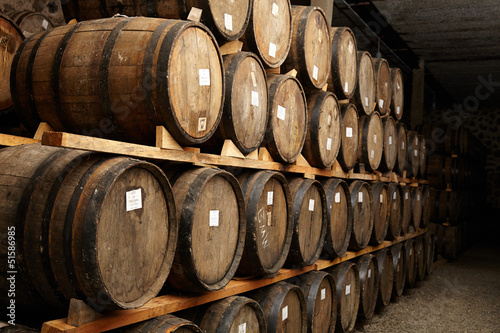 Obraz w ramie Wine barrels