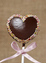 Poster - Chocolate cake pops in heart shape