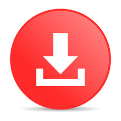 Leinwandbilder - download red circle web glossy icon