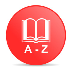 Poster - dictionary red circle web glossy icon
