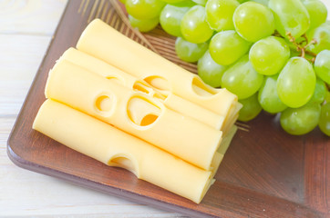 Wall Mural - cheese  and grape