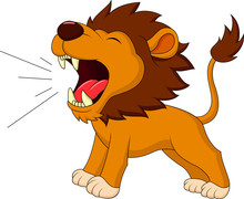 Lion Cartoon Roaring