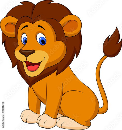 Foto-Plissee - Funny lion cartoon (von tigatelu)