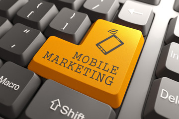 Poster - mobile marketing button.