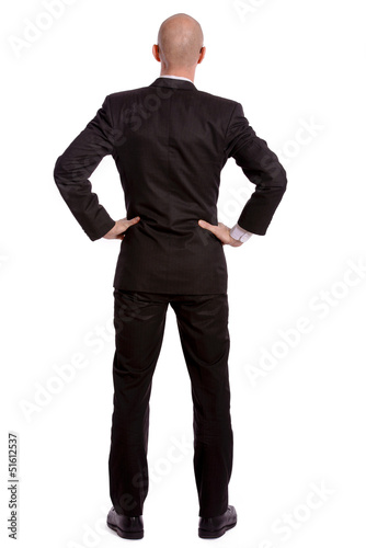 Stehender Mann Im Anzug Von Hinten Stock Photo Adobe Stock