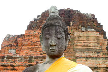 Wall Mural - Ancient Buddha at Wat Mahatat, Ayutthaya, Thailand