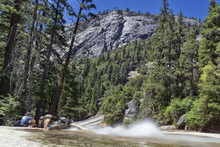 Upper Yosemite Falls Sunny Summer View