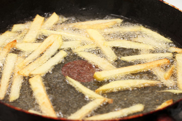 Wall Mural - fried potato slices, potato chips