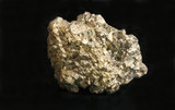 Fototapeta Do akwarium - Mineral iron pyrite fool's gold nugget. Concept for wealth.