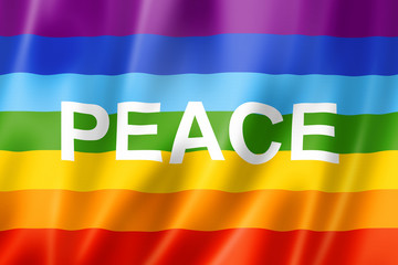 Rainbow peace flag