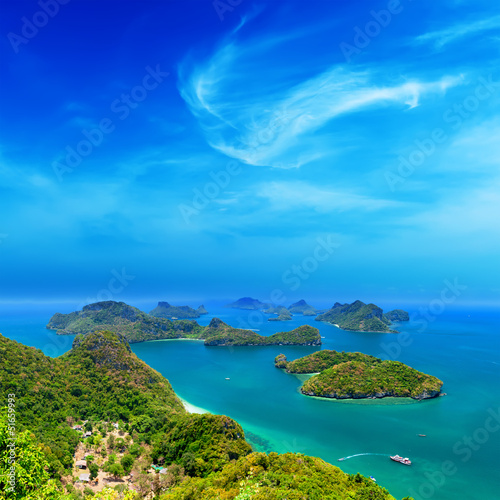 Nowoczesny obraz na płótnie Tropical island nature, Thailand sea archipelago