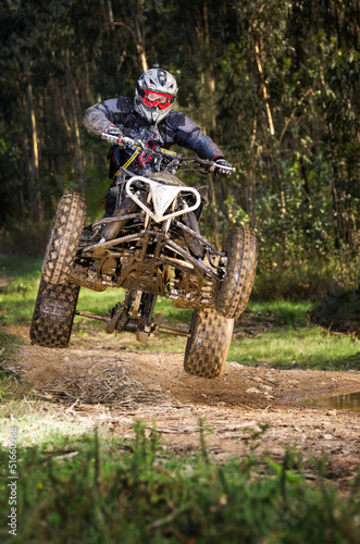 Naklejka na szybę Quad rider jumping