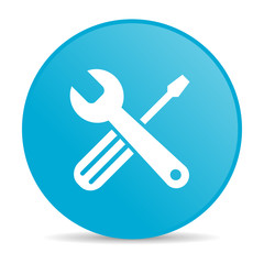 Poster - tools blue circle web glossy icon