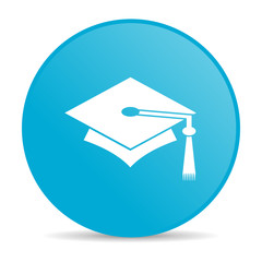 Aufkleber - graduation blue circle web glossy icon