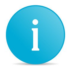 Poster - information blue circle web glossy icon