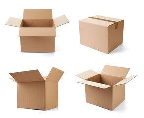 Wall Mural - cardboard box package moving transportation delivery