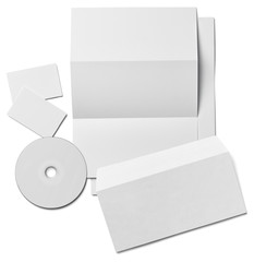 Wall Mural - leaflet letter business card white blank paper template