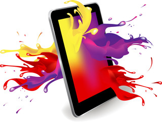 Wall Mural - digital tablet color