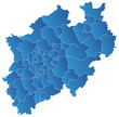 NRW Karte, Landkreise