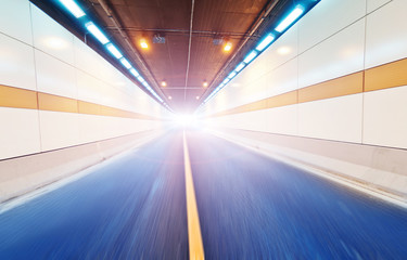 Poster - Abstract car in the tunnel trajectory