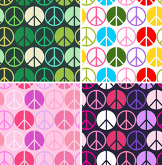 colourful peace seamless pattern